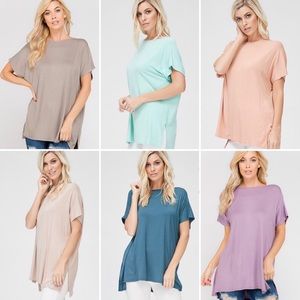 Sale Women's Piko top blouse shirt dolman sleeve